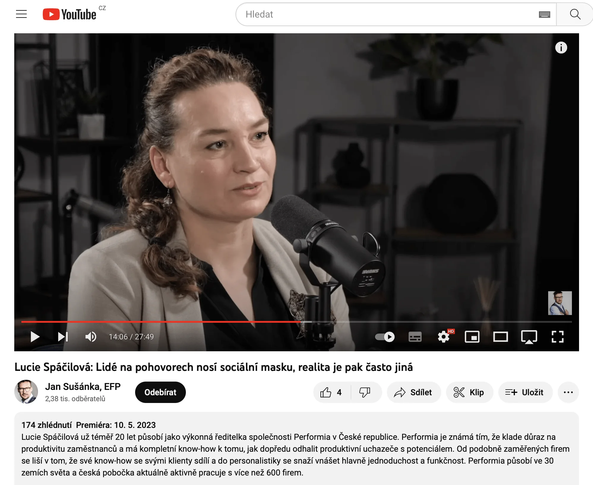 Lucie Spáčilová byla hostem podcastu Podnikatelská mysl
